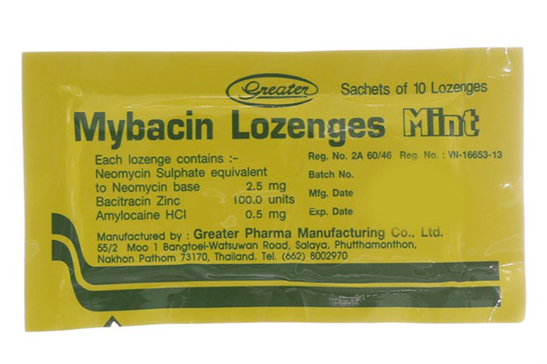 Thuốc Mybacin dạng ngậm giúp tiêu diệt các vi khuẩn gây bệnh ở cổ họng