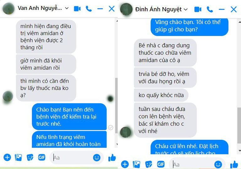 Phản hồi của bệnh nhân chữa viêm amidan