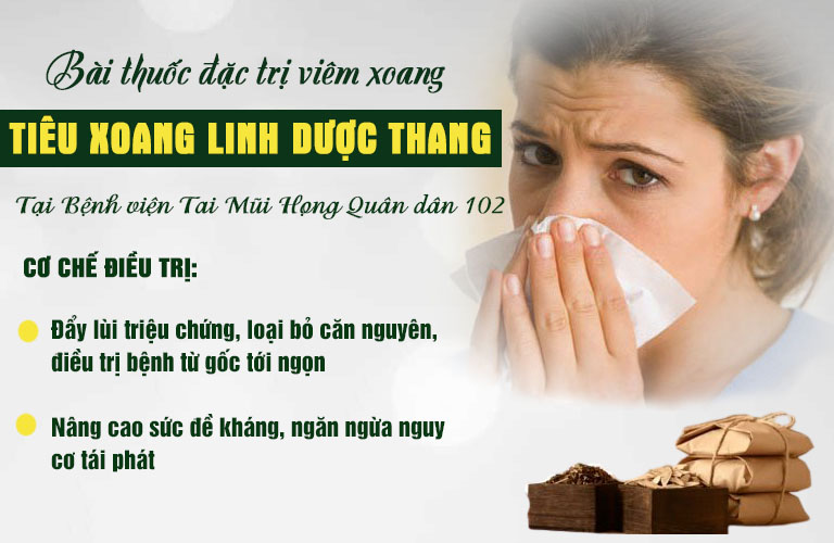 Dứt điểm bệnh viêm xoang với bài thuốc của bệnh viện Tai Mũi Họng Quân dân 102