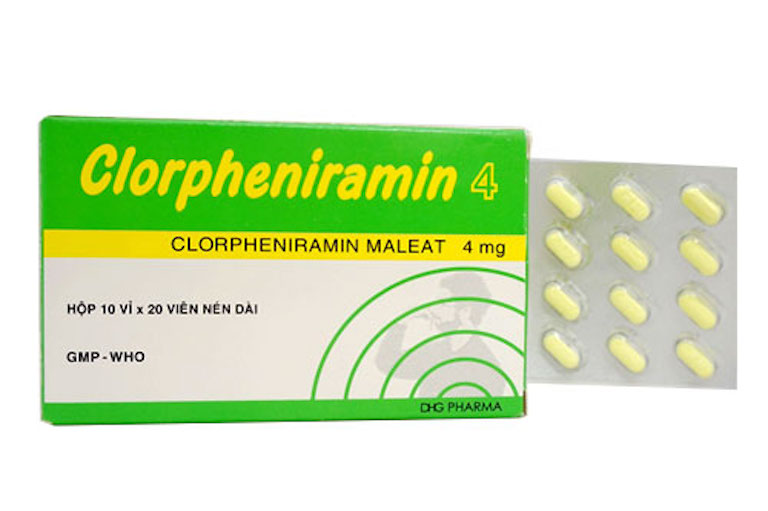 Clopheniramin thuộc nhóm kháng histamin dùng khi điều trị viêm xoang gây mệt mỏi bằng thuốc tây 